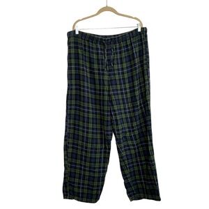Architect Men's Plaid Joggers Navy and Forest Green Cotton Pajama Pants Size XL